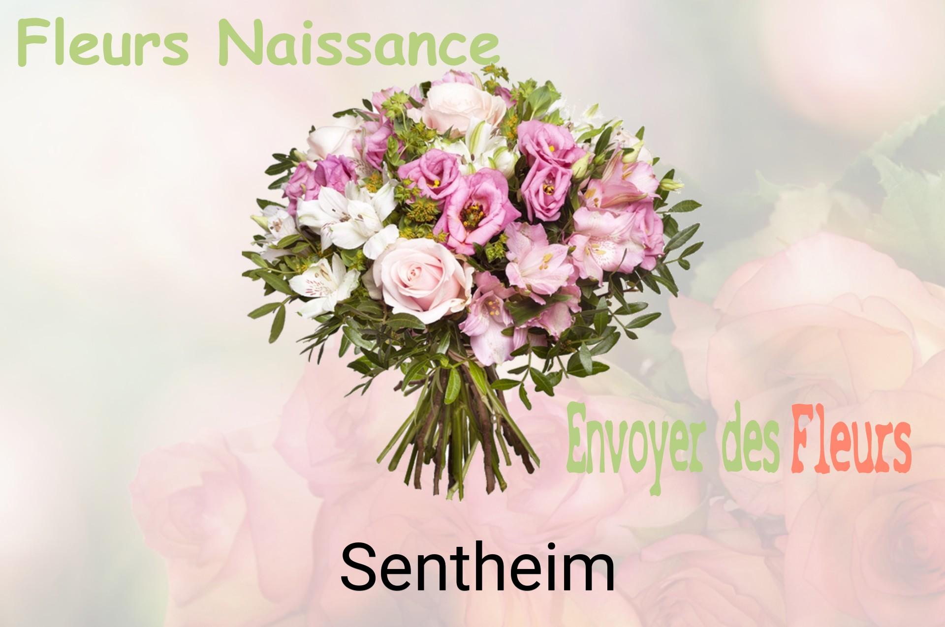 Bouquet de fleurs de naissance livré à Sentheim